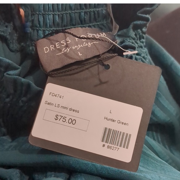 Hunter Green Dress long sleeve tiered mock neck NWT - Picture 7 of 8